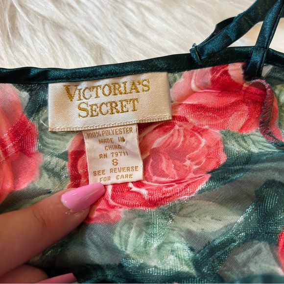 Victoria’s Secret 90s Gold Label Bodysuit Lingerie Size Small Floral - Picture 3 of 10